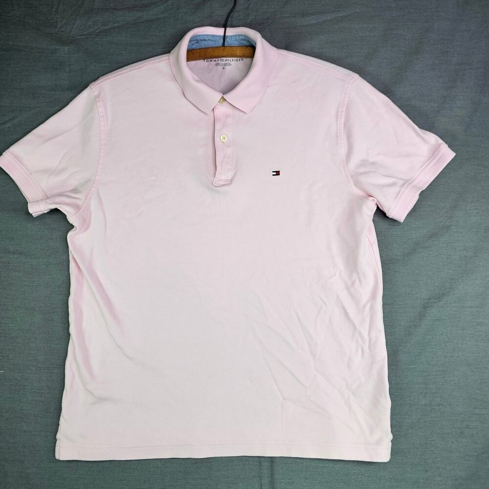 Tommy Hilfiger Polo Shirt Short Sleeve Pink Men’s Medium